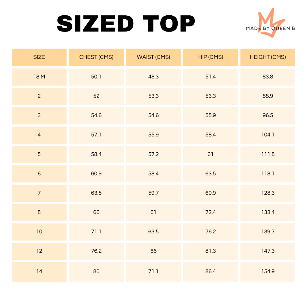 Sized Top - Made to Order